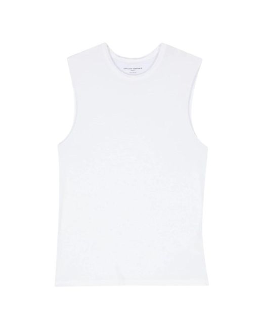 Camiseta blanca lyocell algodón Officine Generale de color White