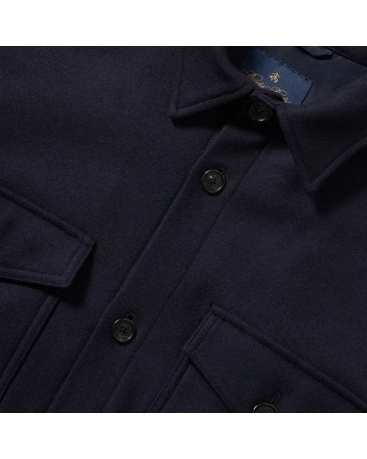 Brooks Brothers Jassen ,Blauw ,Wol Wollen Overshirt in het Blue voor heren