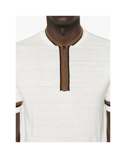 Paolo Pecora White Polo Shirts for men