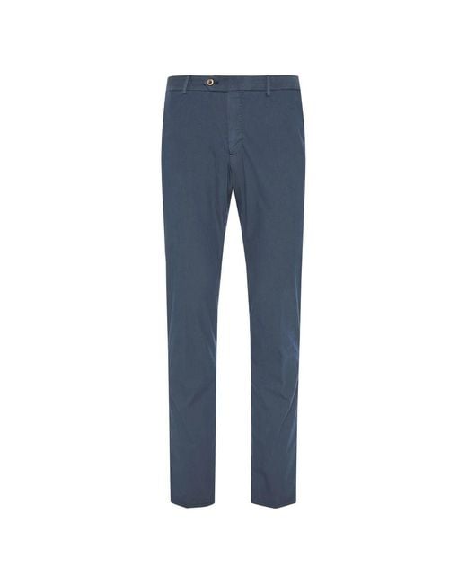 PT Torino Blue Slim-Fit Trousers for men