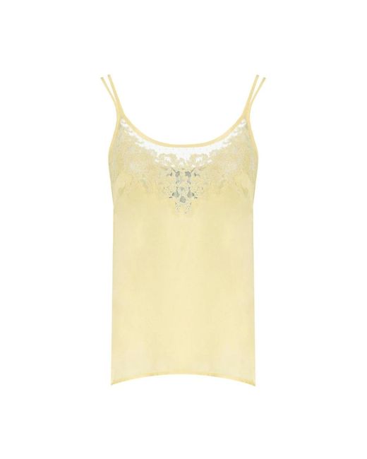 Sleeveless Tops Twinset en coloris Yellow