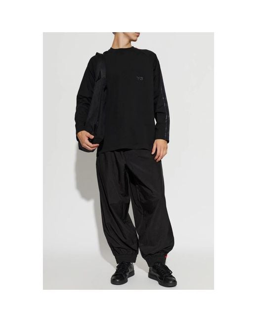 Y-3 Black Long Sleeve T-Shirts for men