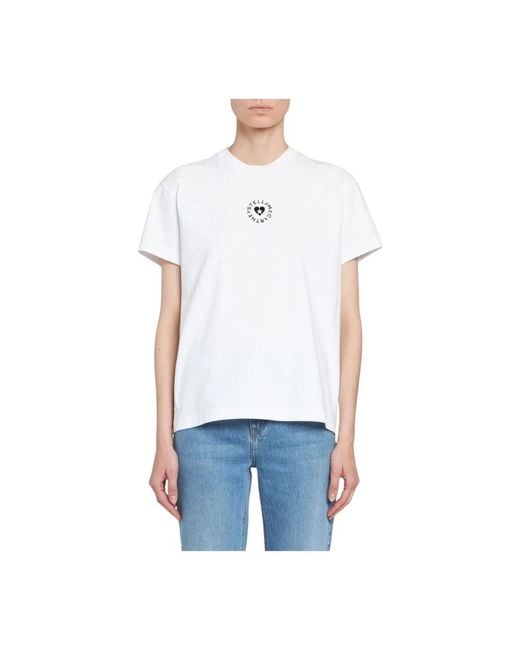 Stella McCartney White Bio-baumwolle weiße t-shirts und polos,modische t-shirts und polos