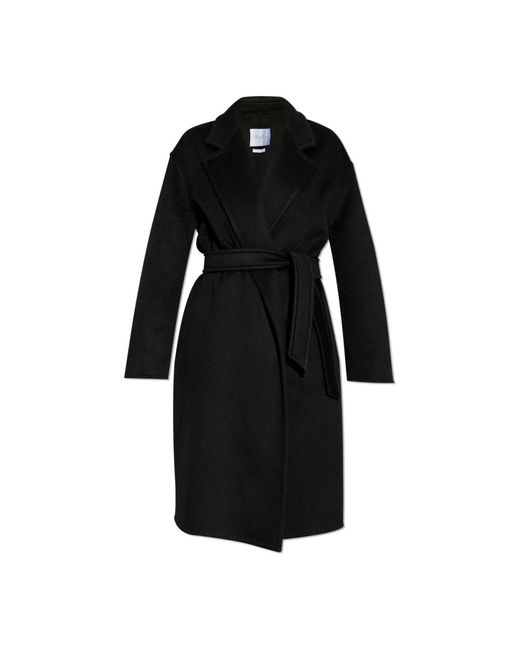 Belted Coats Max Mara de color Black