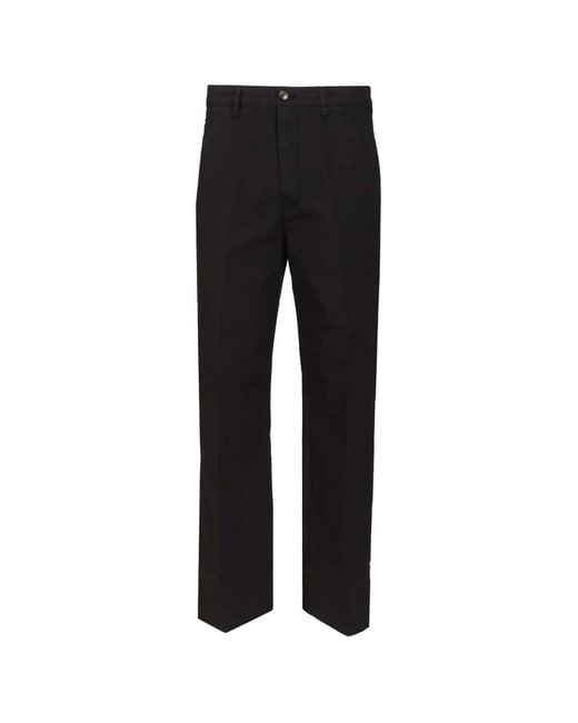 Dries Van Noten Black Straight Trousers for men