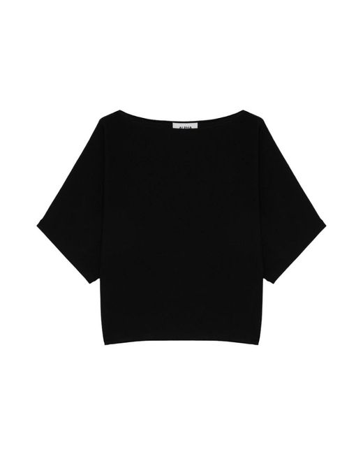 Alpha Studio Scollo Barca/Manche Kimono in het Black