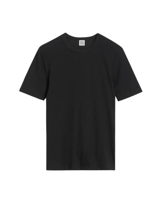 Costola classica nera t-shirt di Totême  in Black da Uomo