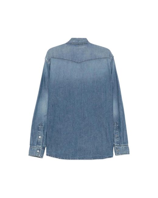 HTC Denim Hemden in het Blue voor heren