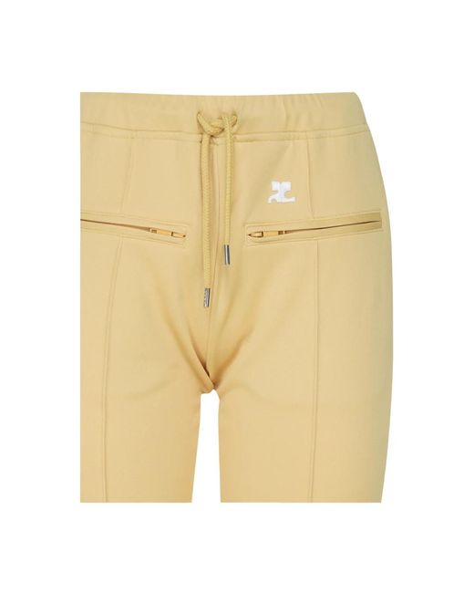 Wide Trousers di Courreges in Yellow