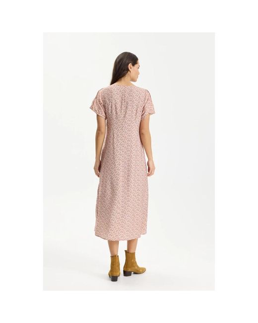 iN FRONT Pink Midi Dresses