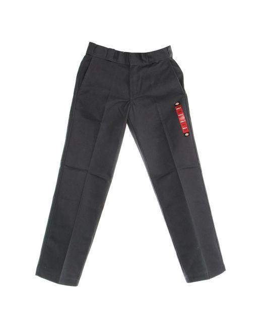 Dickies Gray Straight Trousers for men