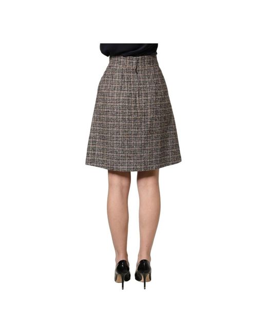 Dolce & Gabbana Gray Short Skirts