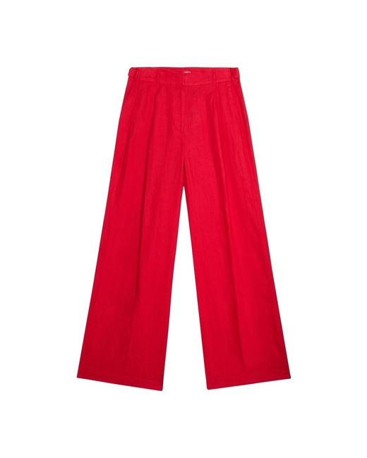 Wide Trousers Oltre de color Red
