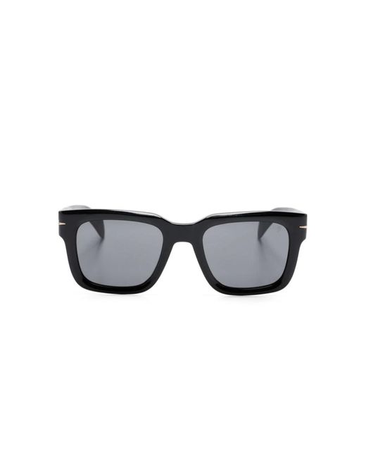 David Beckham Schwarze sonnenbrille mit originalzubehör in Gray für Herren