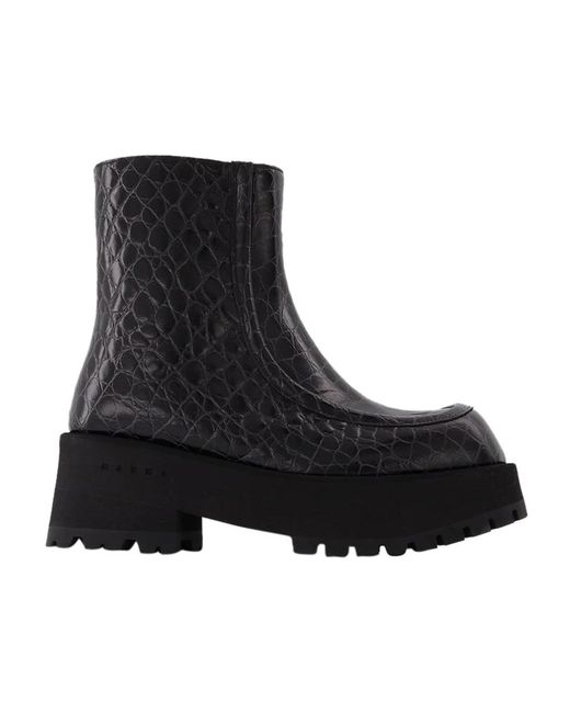 Marni Black Zip Booties