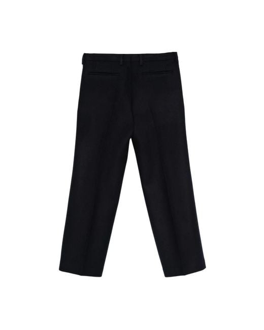 Dries Van Noten Black Straight Trousers for men