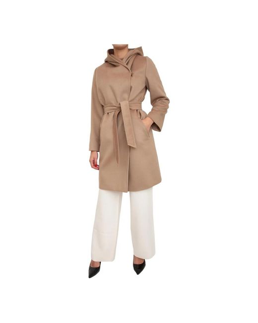 Max Mara Brown Belted Coats
