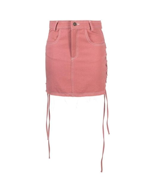 Julfer Pink Denim Skirts