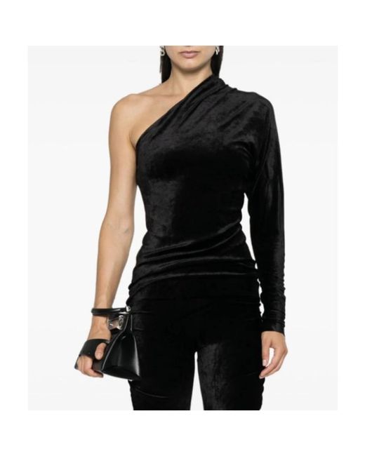 Rick Owens Overhemden ,Zwart ,Stijlvolle En Elegante Zwarte Top in het Black