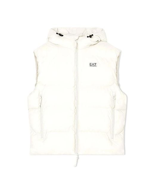 EA7 White Waistcoats for men