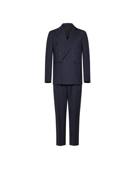 Franzese Collection Blue Double Breasted Suits for men