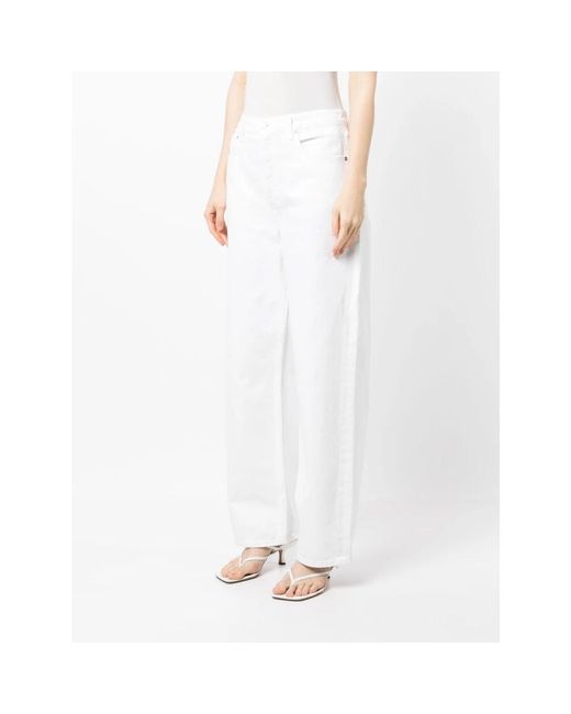 Agolde White Wide Jeans