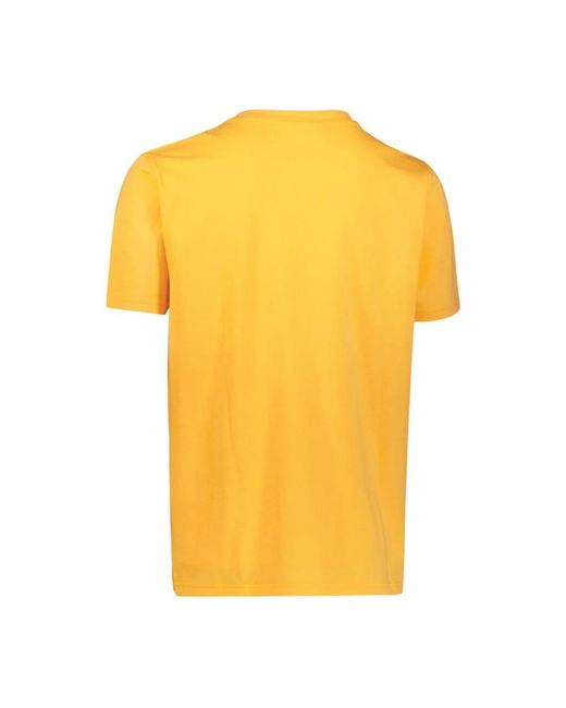 Ellesse Tops ,Geel ,Katoen Logo Patch T-Shirt in het Yellow voor heren