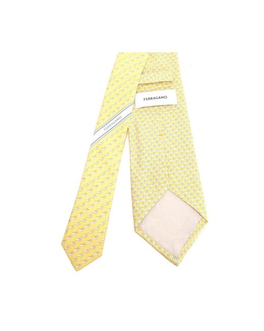Ties Ferragamo pour homme en coloris Yellow