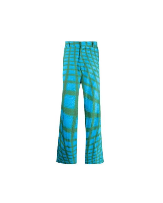 Bianca Saunders Blue Wide Trousers for men