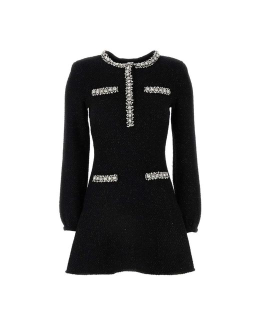 Self-Portrait Short Dresses in het Black