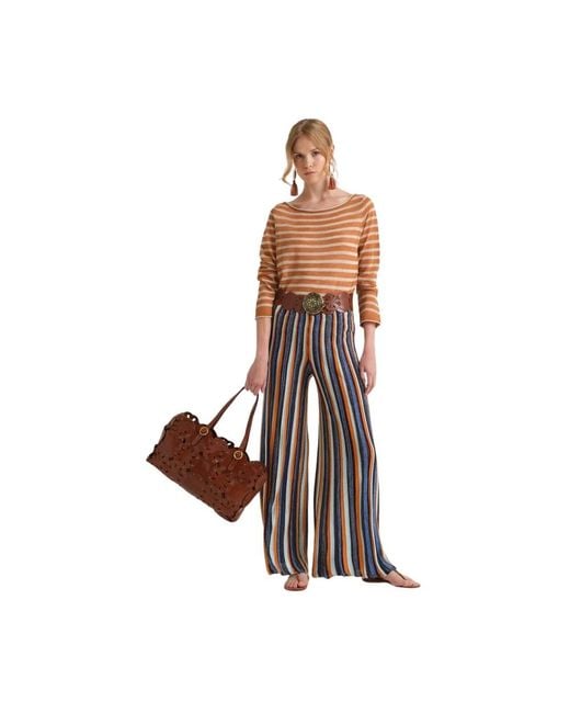 Maliparmi Brown Wide Trousers