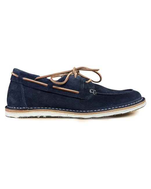 Astorflex Marineblaue Wildleder-Bootsschuhe in Blue für Herren