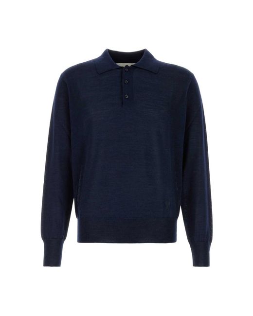 AMI Blue Polo Shirts for men