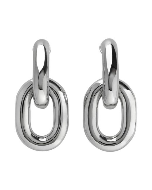 Rabanne Metallic Chunky Link Creolen