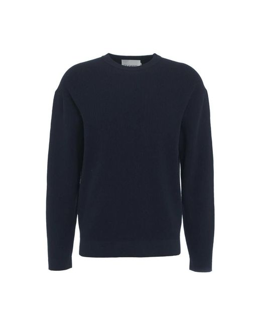 Closed Blue Round-Neck Knitwear for men