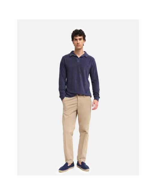 Peninsula Lange strand gabardine hose in Blue für Herren