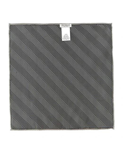 Brunello Cucinelli Black Handkerchiefs for men