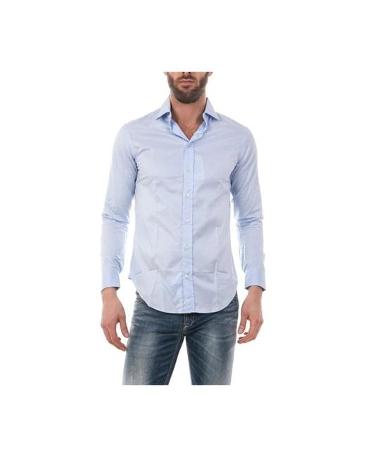 Armani Blue Casual Shirts for men