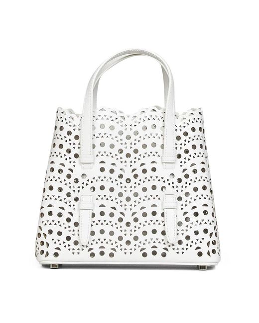 Alaïa White Shopping Bags