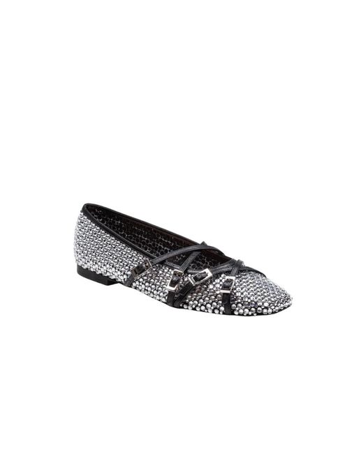 Mach & Mach Black Ballerina Shoes