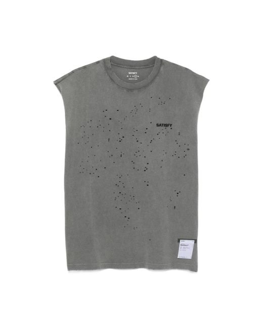 Satisfy Gray Sleeveless Tops for men