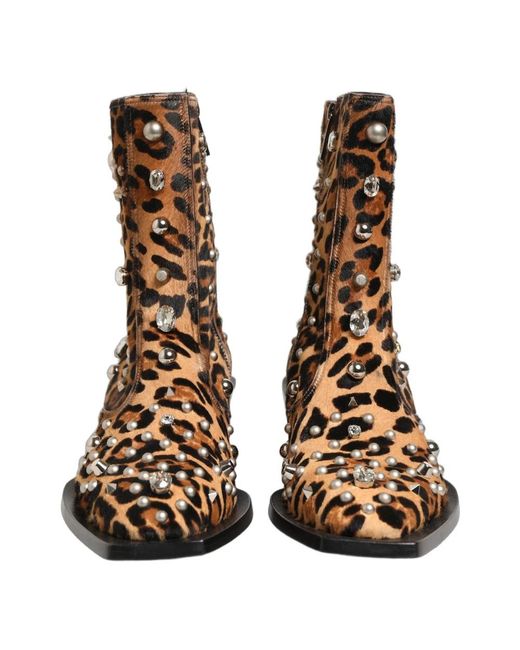 Dolce & Gabbana Brown Cowboy & Biker Boots for men