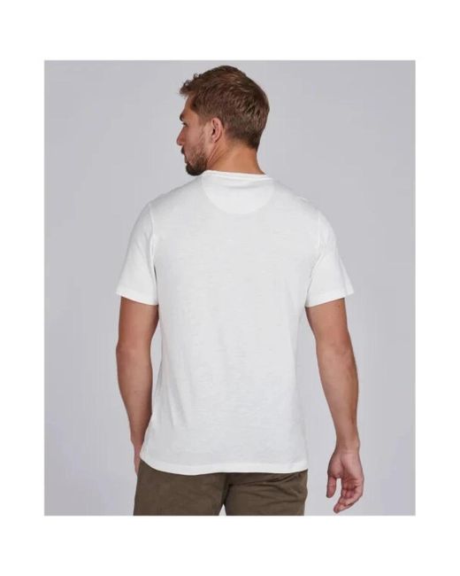Barbour Steve Mcqueen Chase T-Shirt in het White voor heren