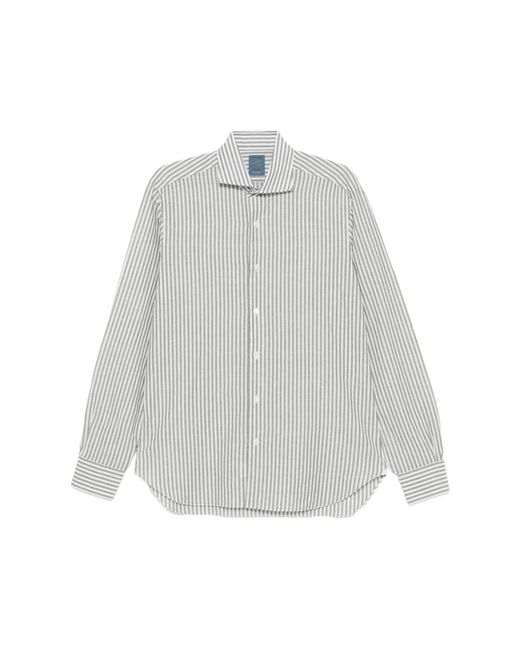 Barba Napoli Gray Casual Shirts for men