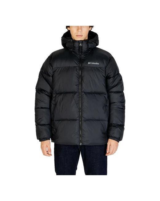 Columbia Jassen ,Zwart ,Polyester Capuchonjas Herfst/Winter Collectie in het Black voor heren
