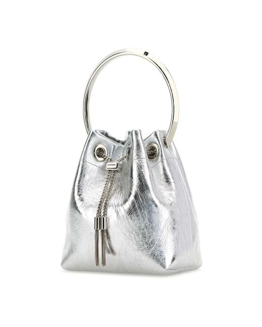 Jimmy Choo White Bucket Bags