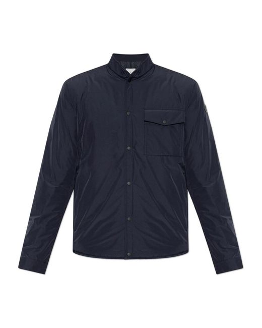 Moncler Jassen ,Blauw ,Leer Zonda Short Down Jacket in het Blue voor heren