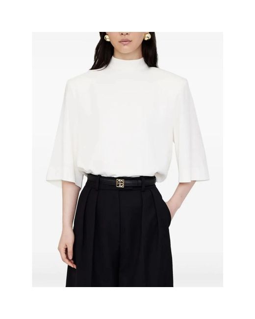 Anine Bing Black Monogrammgürtel
