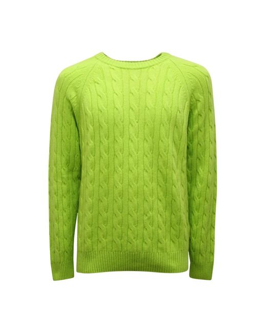 Round-Neck Knitwear Amaranto de hombre de color Green