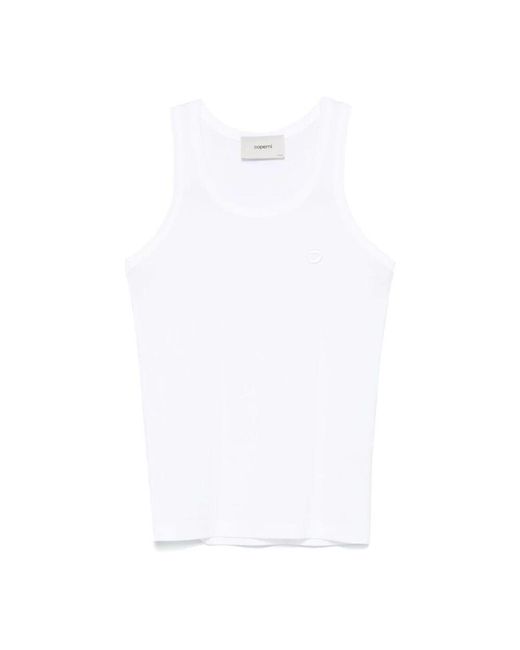 Coperni White Weiße Leichte Logo Tank Top